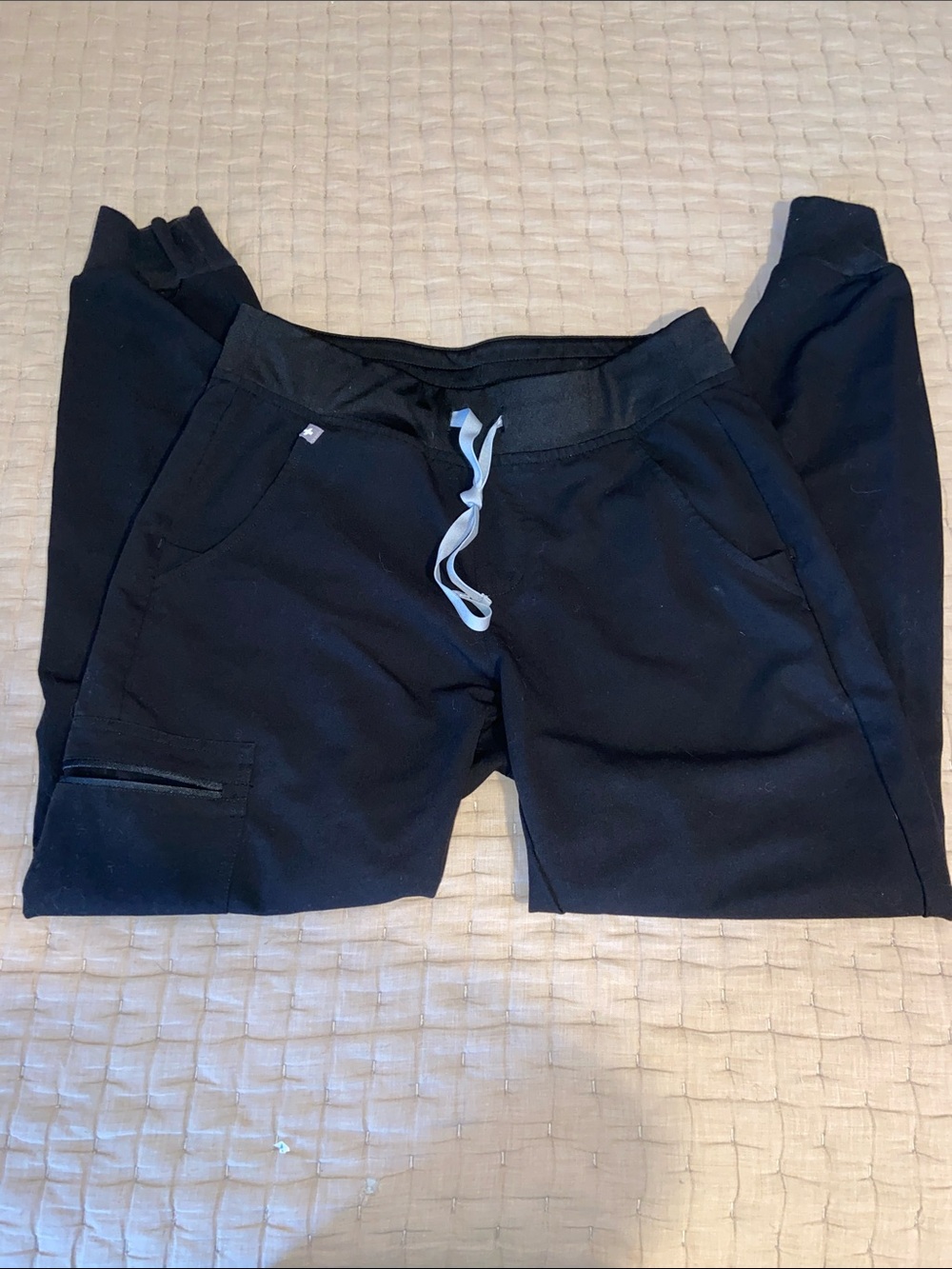FIGS Black Zamora Stretch Nurse Pockets Vet Medic Cargo Scrub Jogger Pants Small